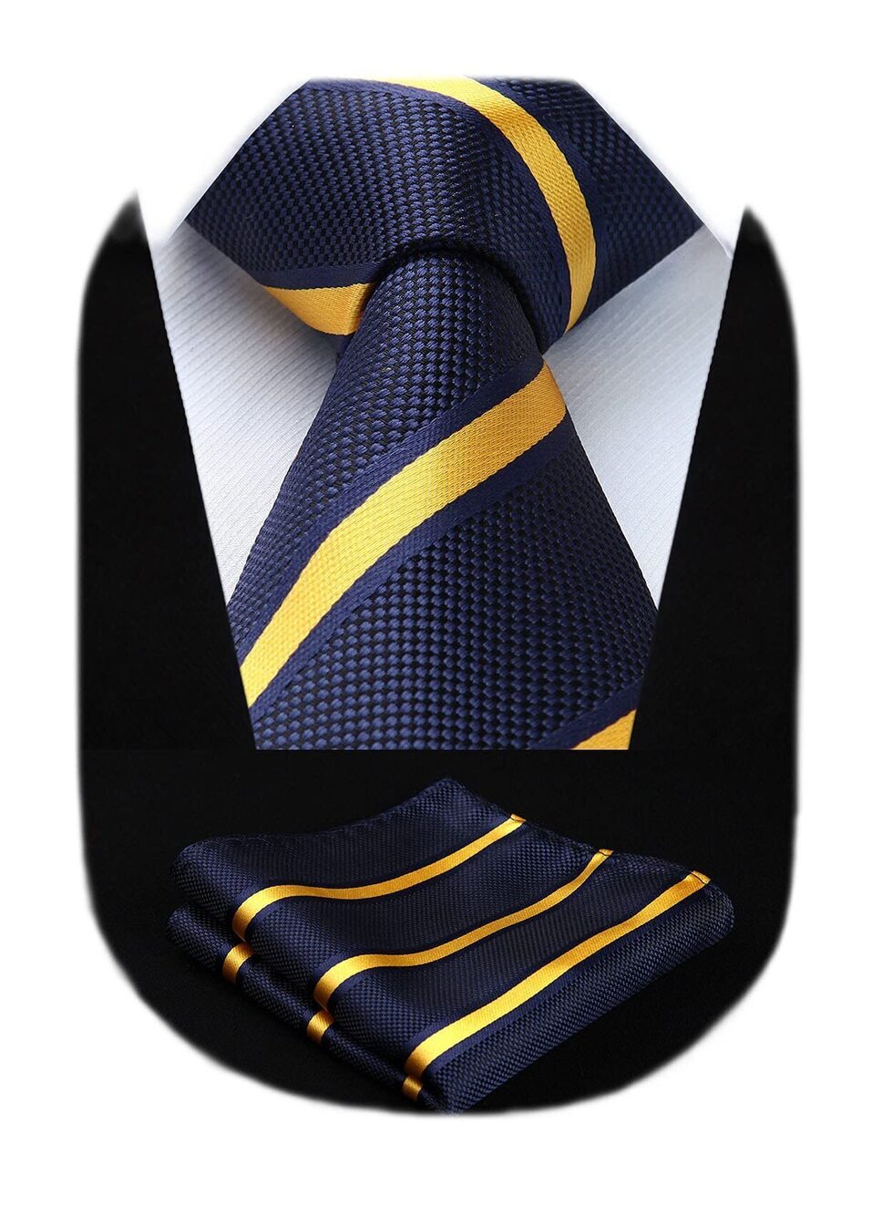 7527 Striped Wedding Tie Handkerchief Woven Classic 's Necktie & Pocket
